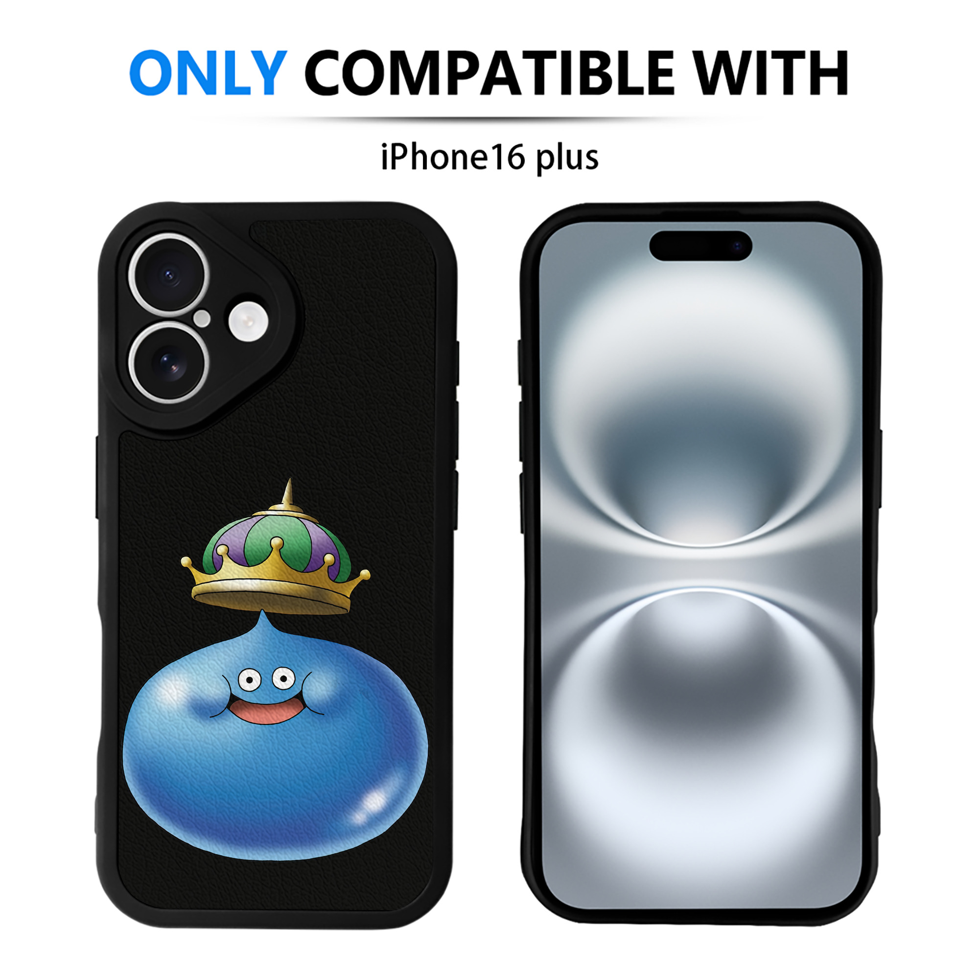 （画像用） ドラゴンクエスト Doragon Kuesuto Dragon Quest 【iPhone 16シリーズ対応】シリコンスマホケース（レザー調） 材質：シリコン